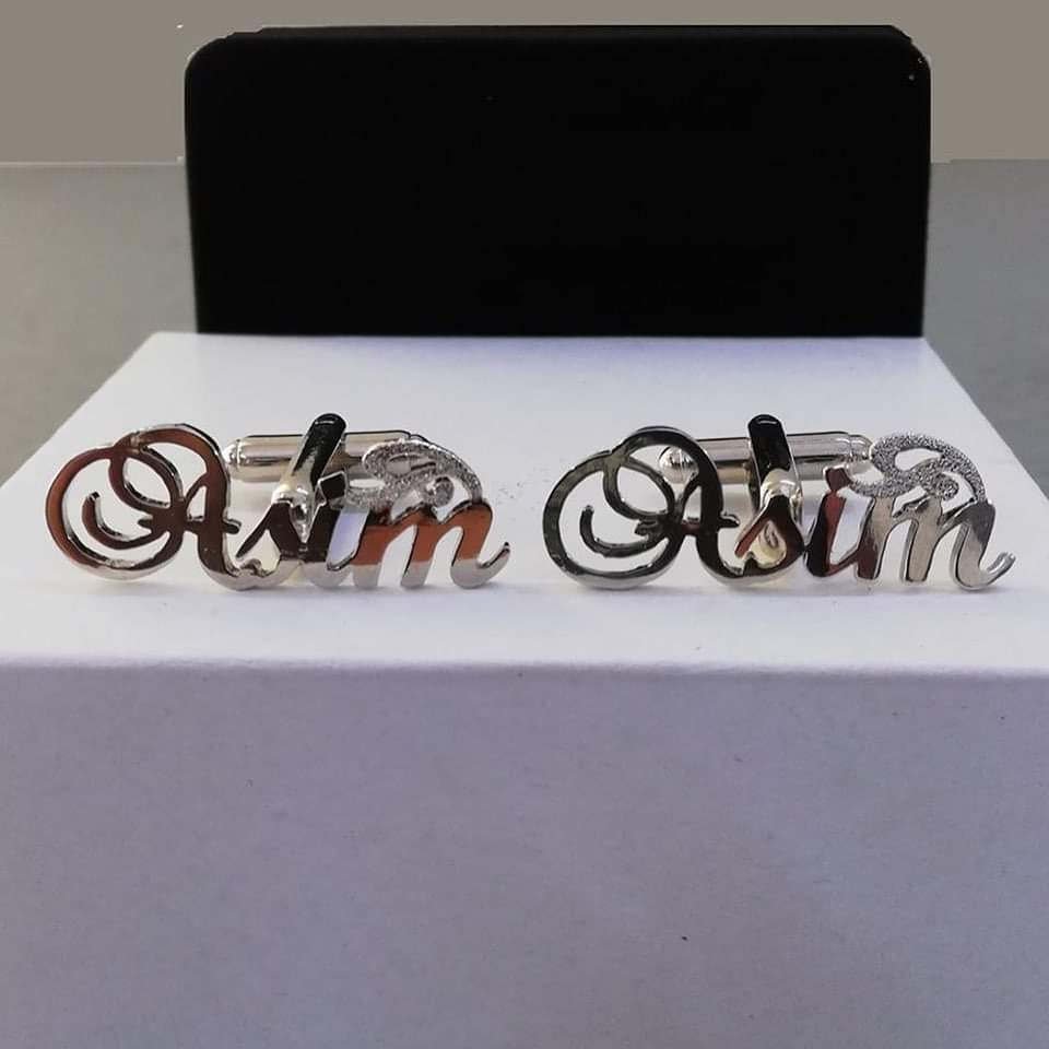 Customize Name Gold Plated Cufflinks
