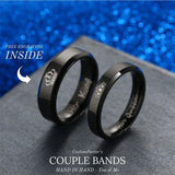 Customize Name Engrave Couple Band Rings