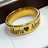 Customize Name Engrave Ring