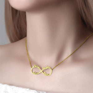 Customize 4 Names Infinity Necklace