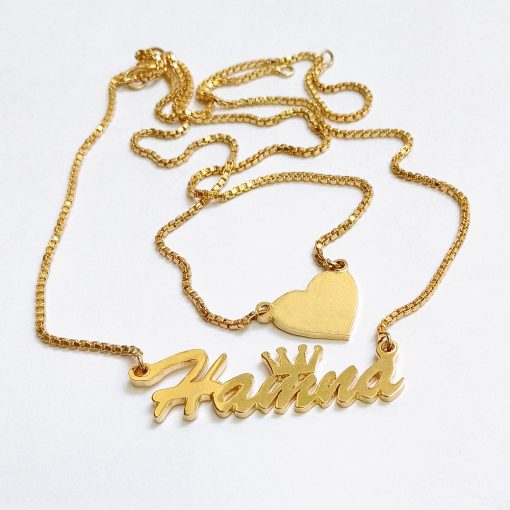 Customize Name Double Chain Necklace Design 13