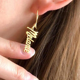 Customize Vertical Name Earrings