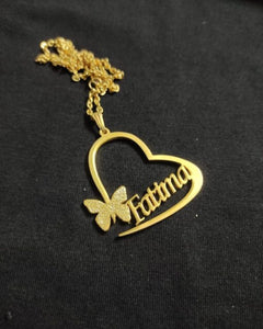 Customize Heart Single Name Necklace