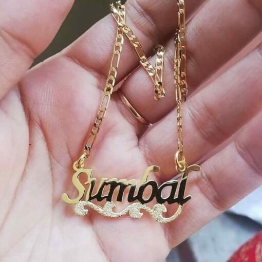 Customize Name Box Chain Necklace