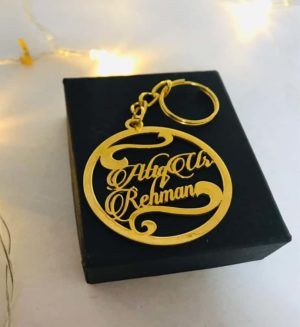 Customize Gold plated Name Keychain