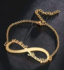Customize Infinity Double Name Bracelet